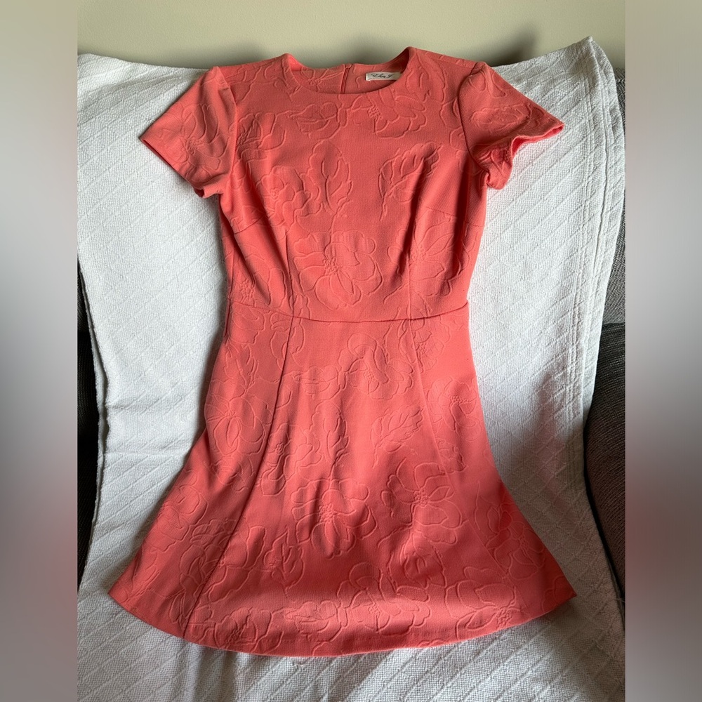 Eliza J Fit-and-Flare Dress with Floral accents